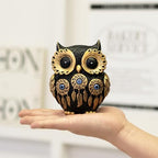 Vintage Black Owl Statue Home Decor - Evil Eye Accent for Bookshelf, Bedroom, Living Room, Office & Table. Cute Small Animal Sculpture Gift for Owl & Birds Lovers - Image 5