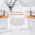 RQYIXI 2-in-1 Ceramic Soap Dispenser with Sponge Holder,White,17 Oz - Image 2