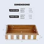Handicrafts Home Small Jewelry Trinket Decorative Wood Box with Lid,5x7x1.5 - Image 2