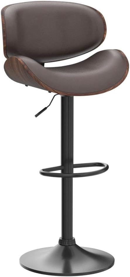 YaFiti Bar Stools Set of 4, Modern Pu Leather Swivel Adjustable Bar Stool - Image 5