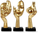 3 Pcs Thinker Statue,Modern Home Sculptures,Figurine for Bookshelf by Unknown