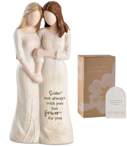 Storieme Sisters Figurine Gifts from Sister, Handmade Gift for Bestie Women by Storieme