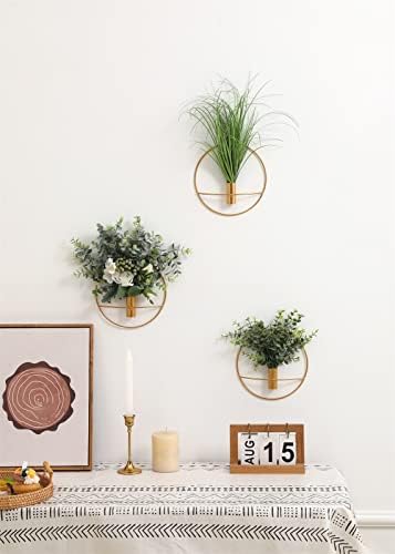 Pretty Jolly Boho Eucalyptus Wall Decor Gold Metal Wall-Mounted Art - Image 4