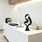 15" Modern Abstract Ribbon Decorative Sculpture, Knot Sculptures,Home Decor,Coffee Table Statues,Dining Living Room Desk Decor（Black） - Image 6