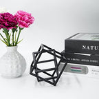 DreamsEden Small Geometric Sculpture, Metal Cube Decorative Ornaments Modern Home Decor Accent - Image 4