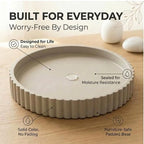 13-Inch Concrete Round Tray Home Decor for Coffee Table Decor - Round Coffee Table Tray - Circular Kitchen Island Trays - Decorative Trays- Gray - Image 3