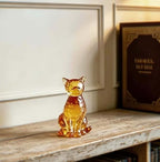 Amber Cat Figurines Statue Decor Cat Memoial Gifts for Cat Lovers Mom Women,Knick Knacks for Shelf, Bookshelf Decor,Resin Cat Sculpture - Image 5