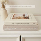 Decorative Fake Books for Home Decor – Set of 2 Linen Faux Book Storage Boxes with Hidden Storage to Reduce Visible Clutter, Coffee Table & Bookshelf Decor for Living Room Styling - Image 5