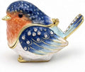 Robin Bird Jewelry Trinket Boxes Hinged Ring Box.Collectible Bird Figurines Home Decor Gifts for Women.Necklace Rings Earrings Organizer. by JWTAstyleHomeDecorGifts