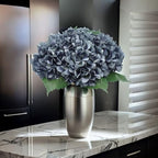 6Pcs 18" Grey Silk Hydrangea Artificial Flowers - Image 5