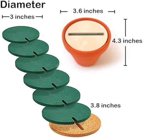 Coasters DIY Cactus Coaster Set of 6 Pieces with Flowerpot Holder for Drinks Novelty Gift for Home Office Bar Decor and Improvement, Sirensky Brand - Image 6