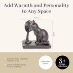 Young's Inc. Cat Figurine with Mirror - Cute Statue - Whimsical Decor for Cat Lovers - Cat Collectibles and Meditation Decor - 4'' L X 2'' W X 4'' H - Image 3