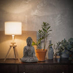 Leekung Buddha Statue for Home Decor,Buddah Statute Zen Decoration,Meditation Buddha Decor Brown 7 inch - Image 3