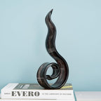 11.4" Tall Hand Blown Glass Sculpture, Murano Style Art Glass Figurine, Modern Coastal Home Decor Accent for Shelf, Table, TV Stand, Living Room Decoration - Image 6
