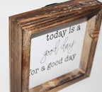 Today is A Good Day for A Good Day Inspirational Wood Box Sign for Home Decor,Freestanding Mini Wood Block Sign for Desk,Shelf or Wall Display 6" x 6" x 1.57" - Image 6
