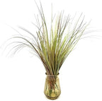 CATTREE Fake Plants Artificial Wheat Grass Outdoor Shrubs 8 Bundles, Faux Plastic Leaves Greenery Bushes for Garden Wedding Party DIY Decorations Indoor Office UV Resistant Glass Planter Filler Purple - Image 2