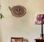 S-MANTIS Vintage Wall Sculpture, Antique Pediment, Hallway Wall Art, Hand Painted Wall Decoration With Intricate Cherub Wings Centerpiece, Gallery, Unique Gift (Antique Gold- Cherub) - Image 6