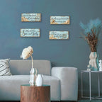 4 Pieces Nautical Wall Decor Ocean Beach Bathroom Decor With Bible Verses Wooden Christian Farmhouse Sign for Home Religious Prayer Wall Art for Living Room Office Bedroom(Nautical,10x4") - Image 7