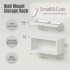 RICHER HOUSE White Floating Shelves Bathroom, Small Wall Shelf Over Toilet - Image 2