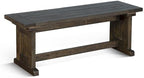 Pemberly Row Farmhouse Wood Kitchen Corner Breakfast Dining Nook Set - Image 7