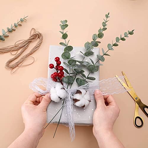 ABAJI 24 PCS Eucalyptus Stems Plastic Vivid Leaf Decorations Artificial Leaves Fake Faux Greenery Plant for Home Office House Table Desk Decor Wedding or Party Vase Forever Live - Image 6
