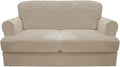 CUCRAF T Cushion Sofa Cover 3 Piece Loveseat Slipcovers, Soft Thick Velvet by CUCRAF