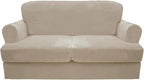 CUCRAF T Cushion Sofa Cover 3 Piece Loveseat Slipcovers, Soft Thick Velvet by CUCRAF