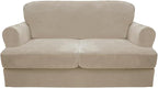 CUCRAF Cushion Sofa Cover 3 Piece Slipcovers, Soft Thick Velvet Couch Cover by CUCRAF