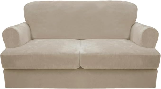 CUCRAF Cushion Sofa Cover 3 Piece Slipcovers, Soft Thick Velvet Couch Cover by CUCRAF