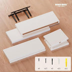 RICHER HOUSE 3-Set White Floating Wall Shelves, Bathroom Shelf Over Toilet - Image 4