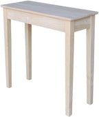 IC International Concepts, Rectangular Hall Table W/Drawer, Solid Real Wood - Image 3