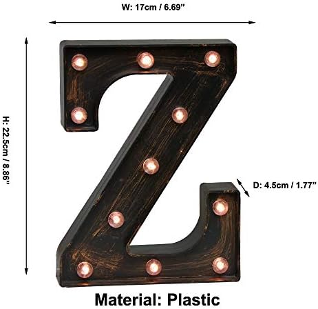 Pooqla Vintage Light Up Marquee Letters with Lights – Illuminated Industrial Style Lighted Alphabet Letter Signs - Coffee Bar Apartment Bedroom Wall Home Initials Decor A-Z - Image 4