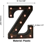 Pooqla Vintage Light Up Marquee Letters with Lights – Illuminated Industrial Style Lighted Alphabet Letter Signs - Coffee Bar Apartment Bedroom Wall Home Initials Decor A-Z - Image 4