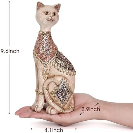 Cat Figurines Home Decor,Boho Cat Decor for Shelf,Birthday Gifts for Women - Image 2