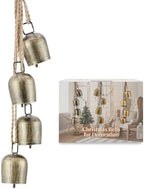 Christmas Bells,Vuskly Gold Bells Metal Hanging Bells with Jute Rope - Image 6