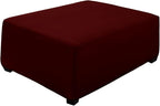 Super Stretch Ottoman Cover- Soft Form Fit Ottoman Cover Rectangular Ottoman by UOIJAY