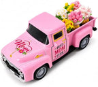 Pink Vintage Truck Decor for Mom with Flower Bouquets, Best Mom Ever Metal Pickup Tabletop Decoration, for Mom, Birthday Gift for Mother, Farmhouse Spring Home Decor by YIPRONS