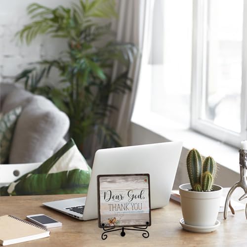 Home Decor, Farmhouse Shelf Decor For Living Room, Boho Aesthetic Table Decorations, Christian Gifts For Women Men, Entryway Tv Stand Fireplace Mantle Coffee Table Decoration (god-21) - Image 5