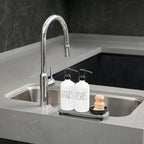 MOMEEMO Soap Dispenser Set Comes with Stainless Steel Pumps, White & Black - Image 5