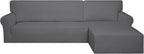 PureFit Stretch Sectional Couch Covers 2 pcs Non Slip L Shape Sofa Cover | by PureFit