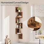 HOOBRO Corner Shelf Wall-Mounted, Set of 2 Floating Corner Shelves for Wall - Image 5