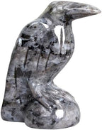 Shimmer Stone Raven Statue Gothic Witchy Decor Hecate Altar Crystal by Hguxmcu