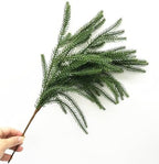 Artificial Norfolk Pine Branches 18 Inch, Fake Plastic Shrubs Greenery Realistic Plant Stems Real Touch Faux Pine Picks for Home Decor Vase Filler Indoor Outdoor Wreath DIY Christmas Decoration 4 Pack - Image 4