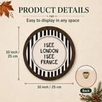 Funny Bathroom Wall Art Decor,I See London I See France Neutral - Image 7