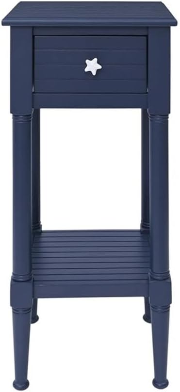 BOWERY HILL Modern Wood Accent Side Table, Starfish Knob, Coastal Style - Image 5