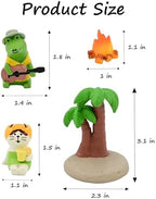 Mevodeata Cute Mini Cat Figurine with Coconut Tree Figurine for Office Home Decor - Cute Cat Gift for Cat Lovers - Image 2