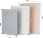 TwoDays Decorative Books for Coffee Table Decor – Faux Book Storage Box Set for Home Shelves, Linen Fabric Storage Boxes, Aesthetic Stacked Book Decoration for Living Room (Set of 3) - Image 2