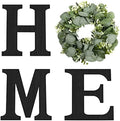 Pinkpum Wood Home Sign with Eucalyptus Wreath for O Home Decor Wall Decor by Pinkpum