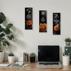 DONFENTHY 3 Pcs Orange Bedroom Decor Orange Rose Wooden Bathroom Wall Decor Inspirational Farmhouse Office Signs With SHE Bible Words Decor For Women Bedroom Home (12x4Inch) - Image 2