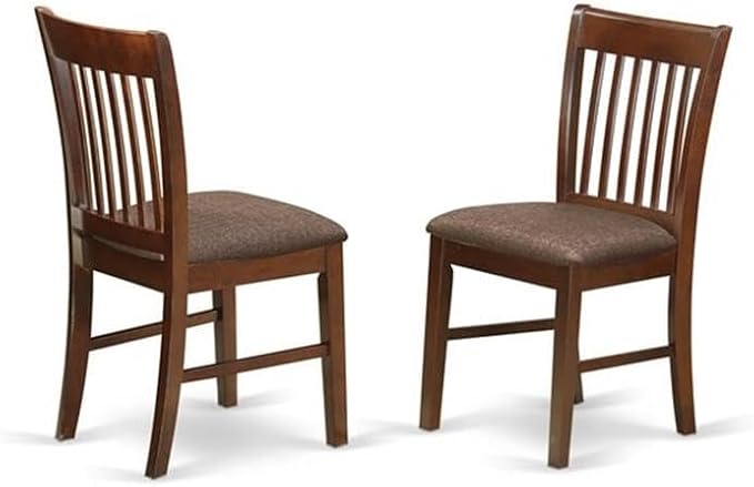 East West Furniture NDNO5-MAH-C 5 Piece Kitchen Table Set - Image 4